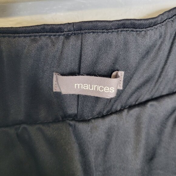 Maurices Women's XL Long Pants High Rise Wide Leg Black Sequins Lined - Picture 6 of 7